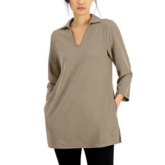 Alfani Collared V Neck Tunic - Picture 1 of 3